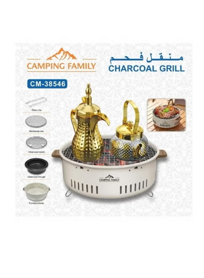 CAMPING FAMILY Round Charcoal Stove For Camping CM-38546 - Image 1